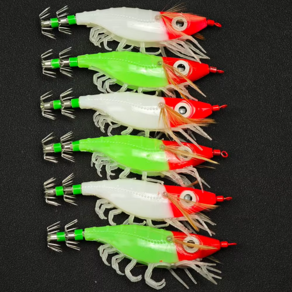 Jibioneras de tela a rayas multicolor para calamar - imagen 5