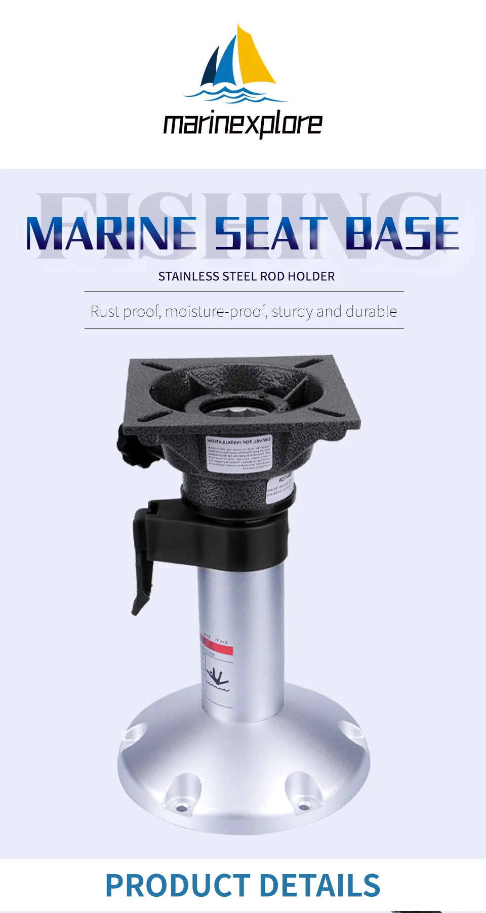 Base de asiento de barco marinexplore vista general