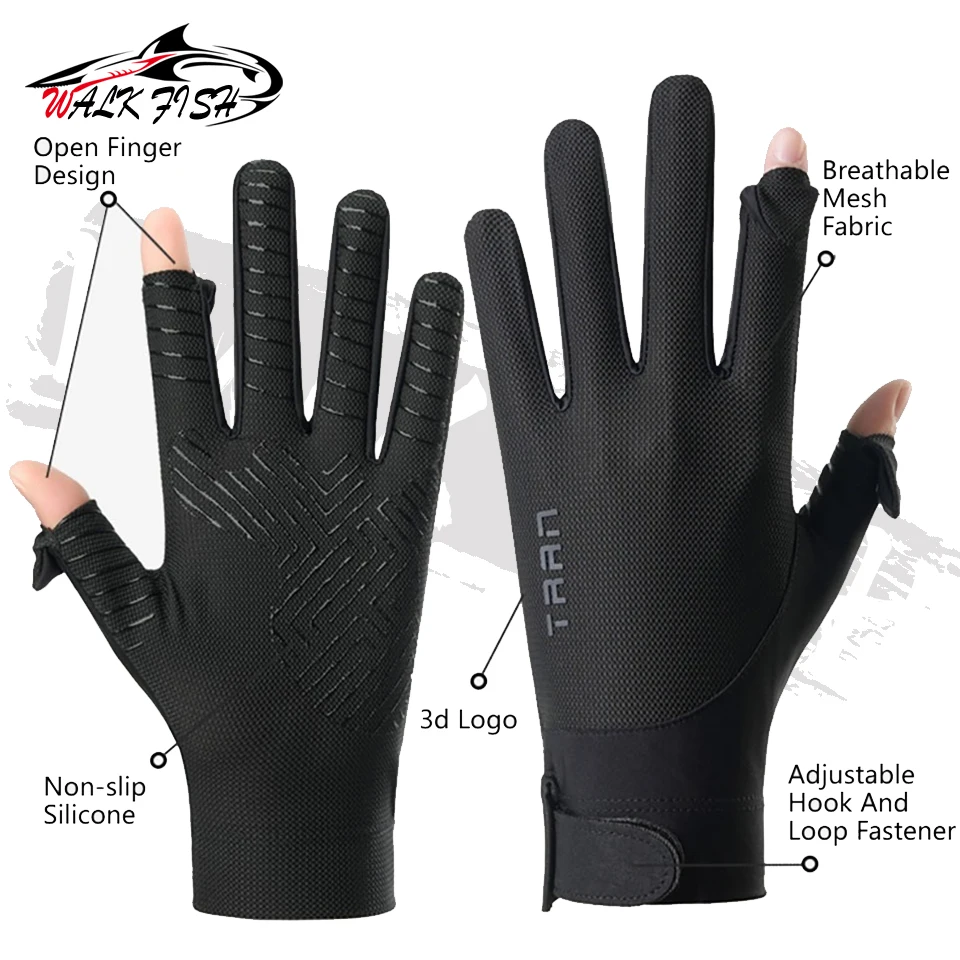 WALK FISH Guantes pesca verano transpirables antideslizantes táctiles - imagen 5