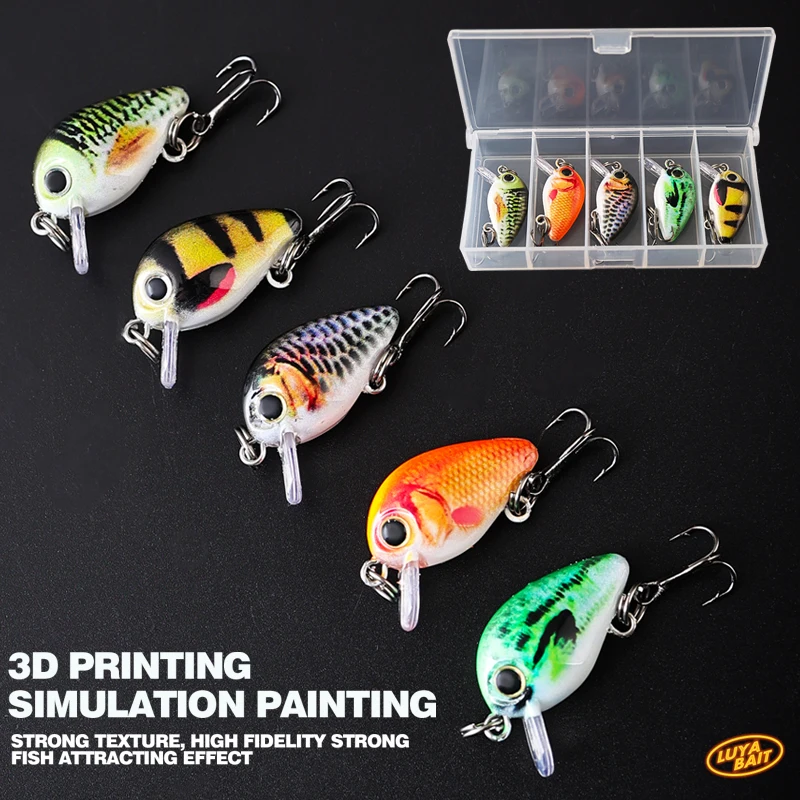 TAIYU Micro Minnow Crankbait señuelo para lubina y trucha de río - imagen 3