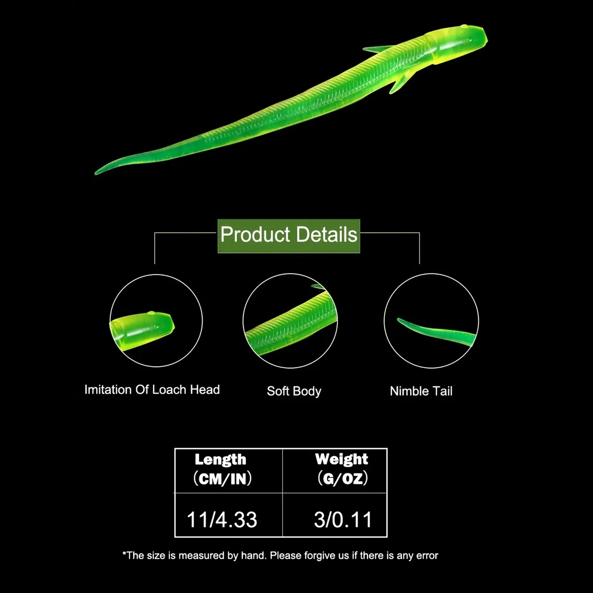 Señuelo Artificial Loach – Swimbait de silicona 11cm 3g - imagen 3