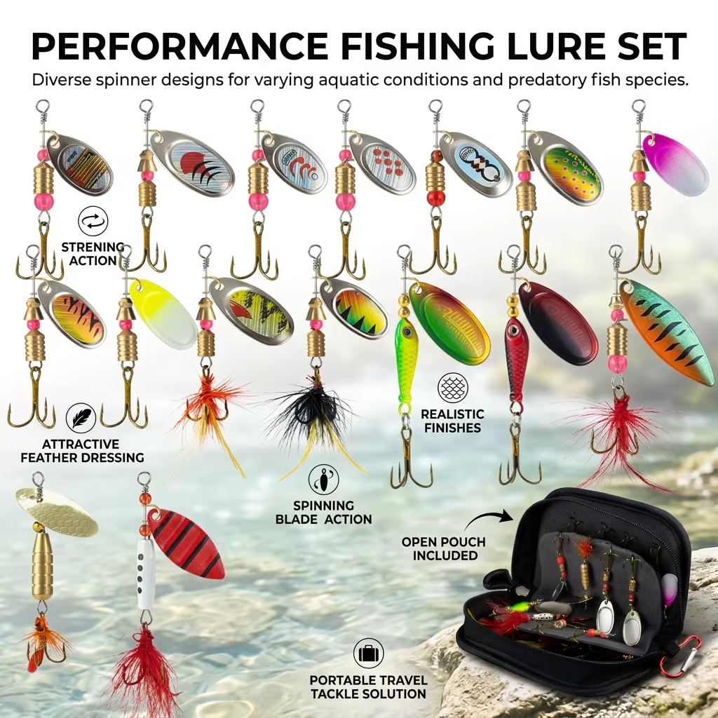 Señuelos de Pesca Reflectantes – Kit Metal para Agua Dulce y Salada - imagen 3
