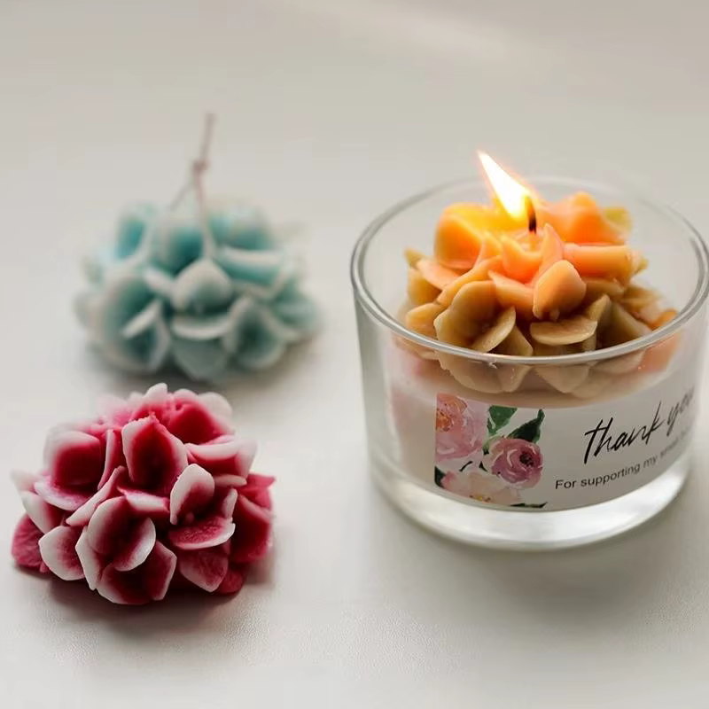 Molde Silicona Flor Hortensia para Jabón, Velas, Arcilla y Ramos - imagen 5