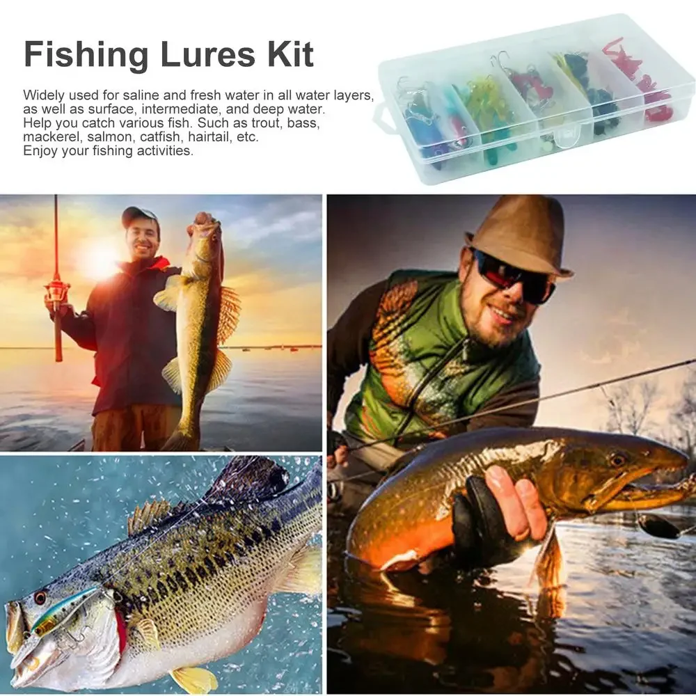 Variedad de cucharas de pesca del kit