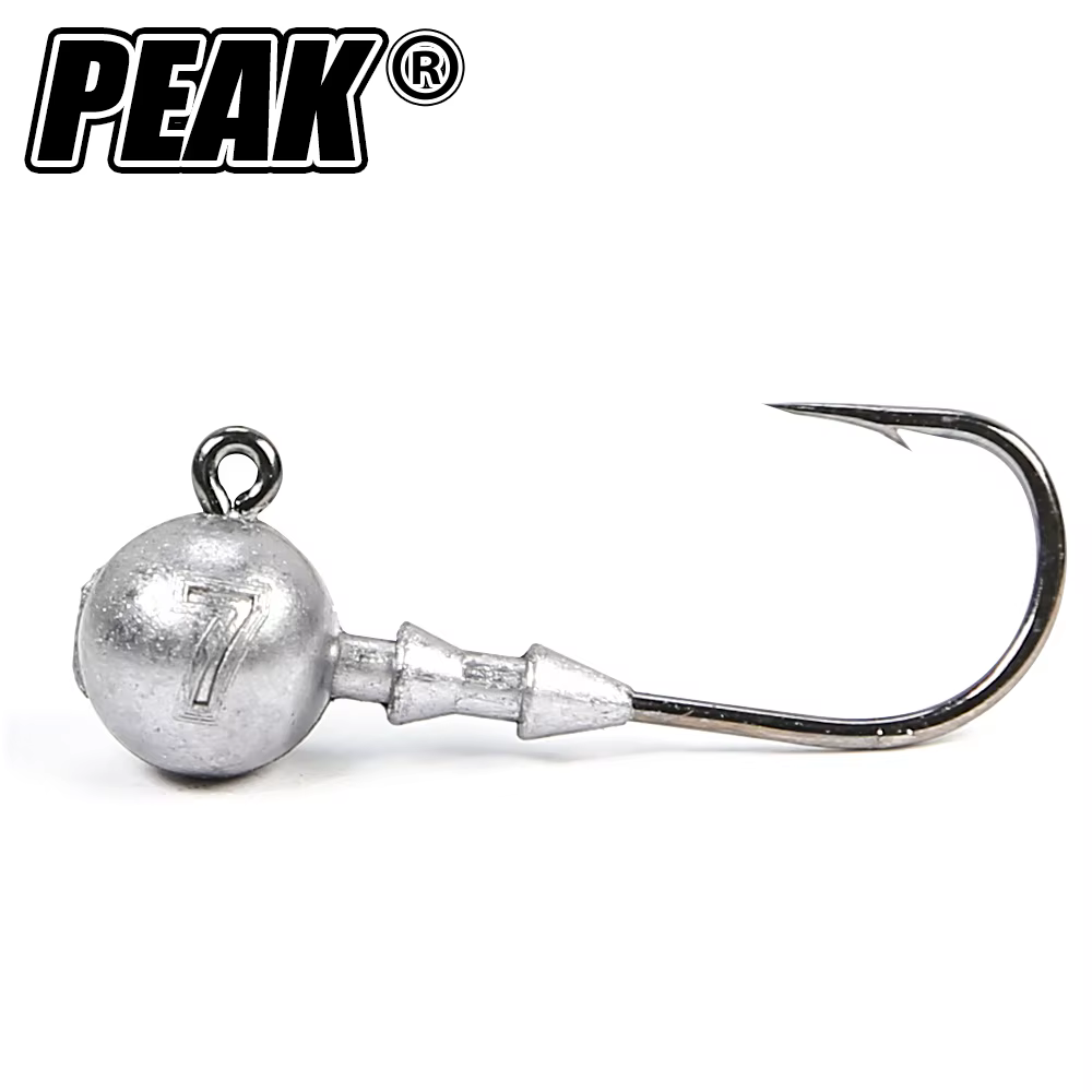 Peak Anzuelo jig head afilado con señuelo para perca y lucio