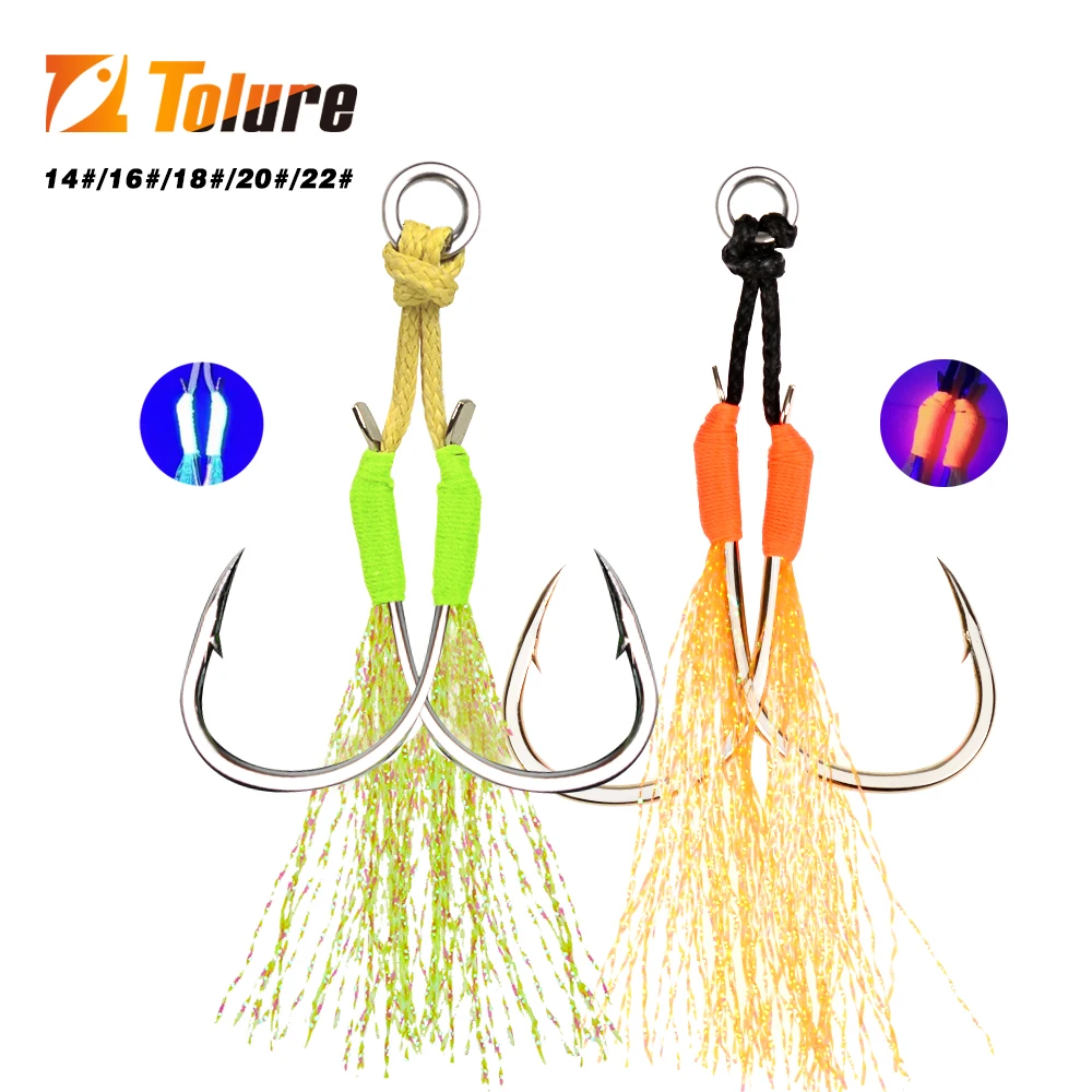 TOLU Ganchos Jigging UV con Anillo Sólido para Señuelos de Pesca - imagen 4