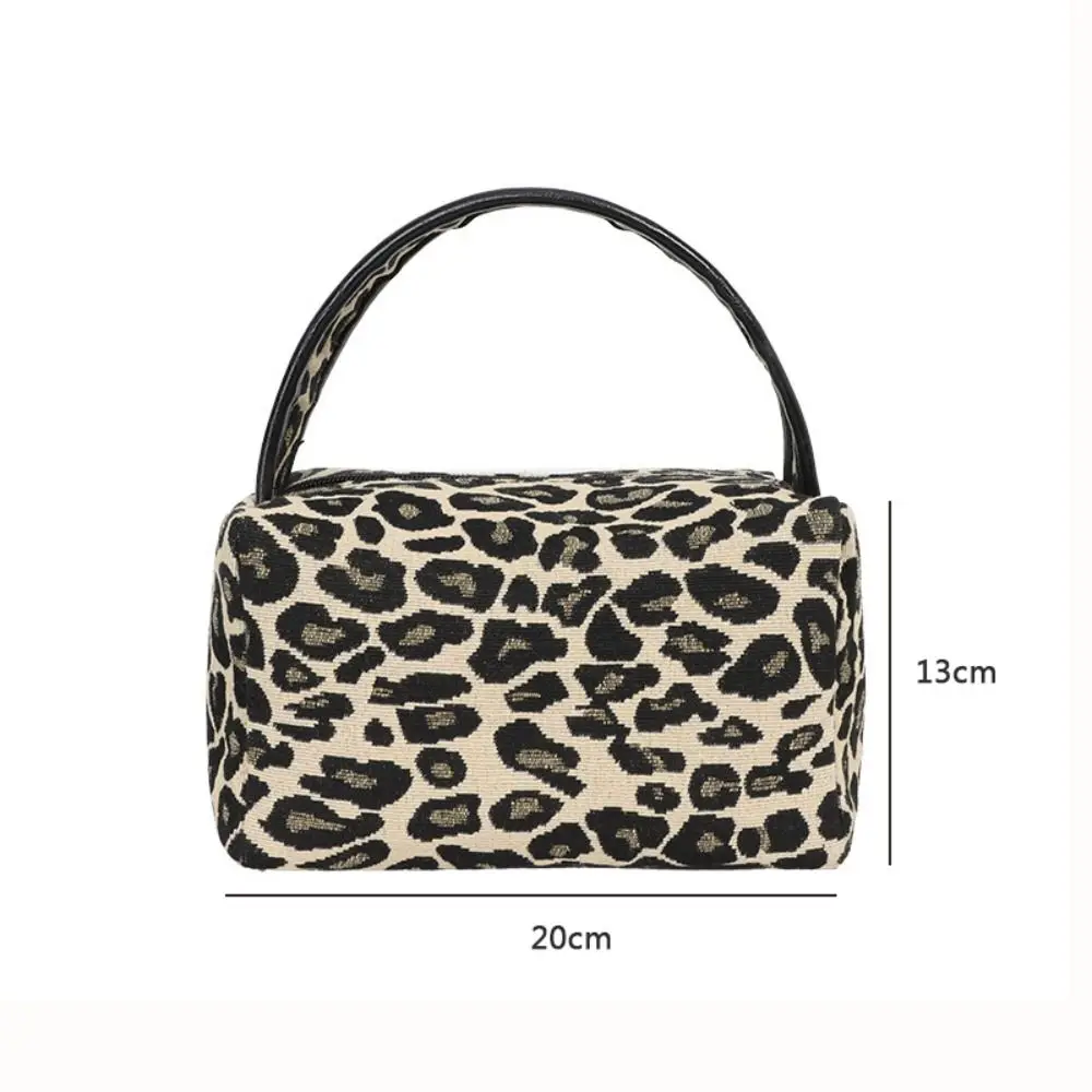 Bolsa de Aseo Portátil de Lona con Cierre y Estampado de Leopardo - imagen 5