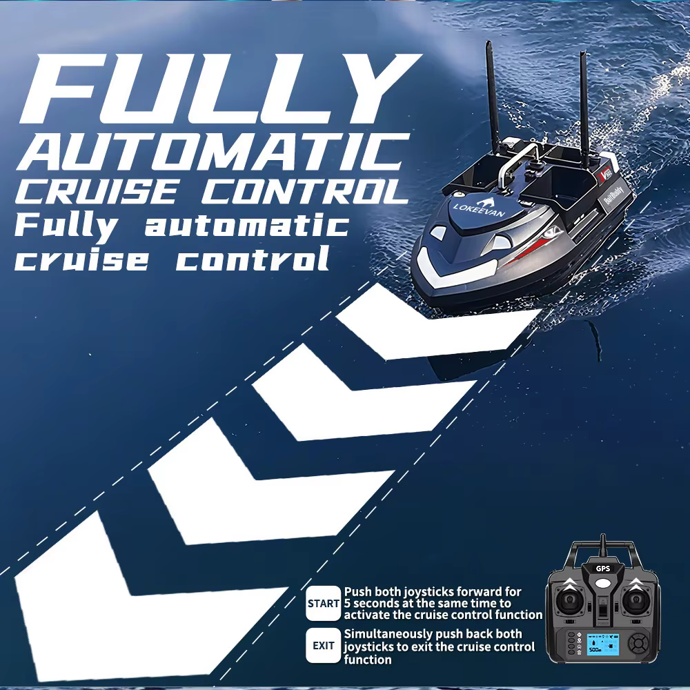 Barco cebador RC V802 Pro con retorno automático y control de crucero - imagen 3