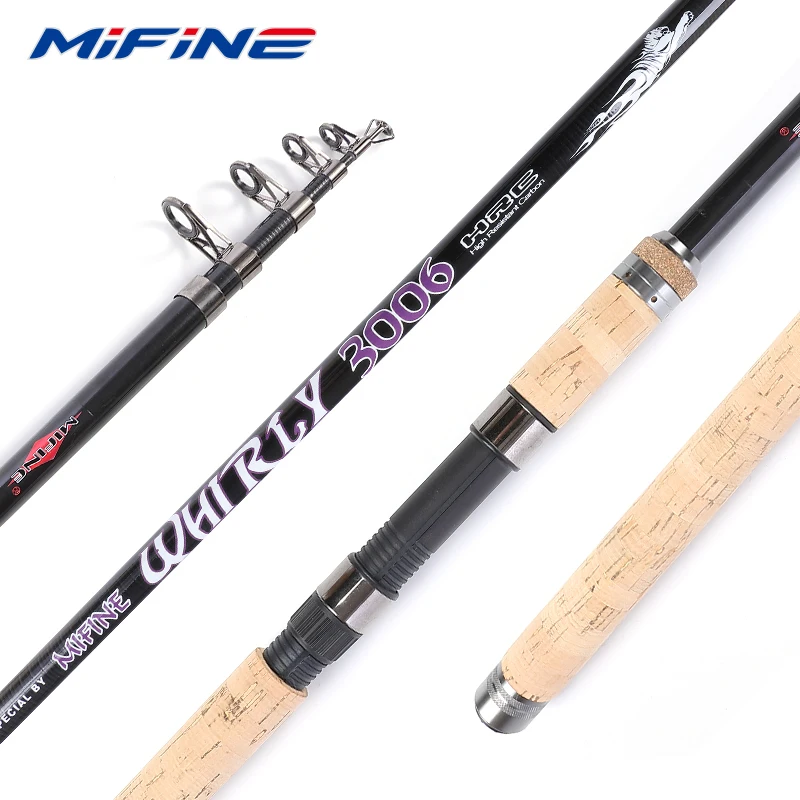 MIFINE Caña telescópica spinning carbono ultraligero – Viaje carpa - imagen 2