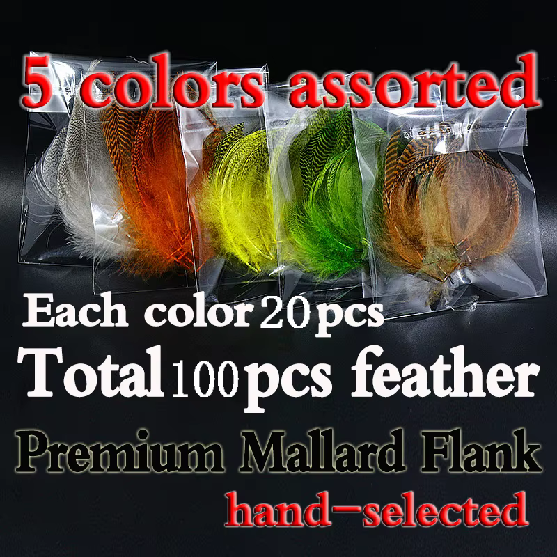 Royal Sissi Plumas de Ala Cerceta – 5 colores para moscas húmedas - imagen 2