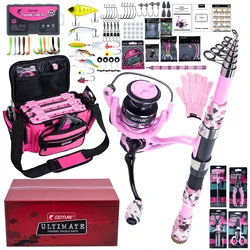 Goture kit de pesca con caña telescópica, carrete y mochila