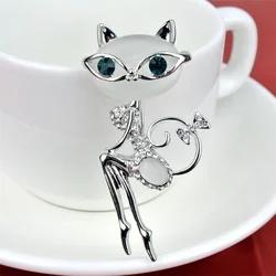 Collar Ópalo Ojo de Gato con Cristal Moderno para Boda