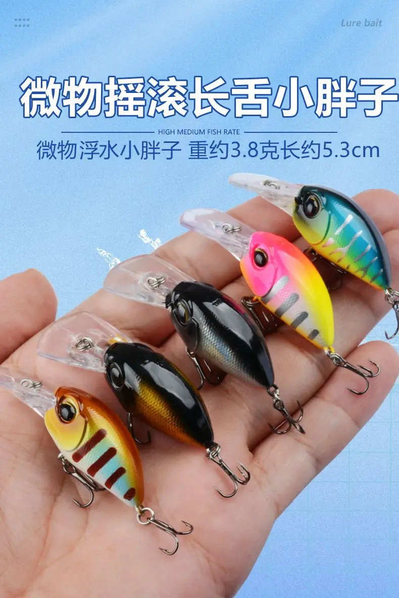 Crankbait duro en acción para aguas poco profundas
