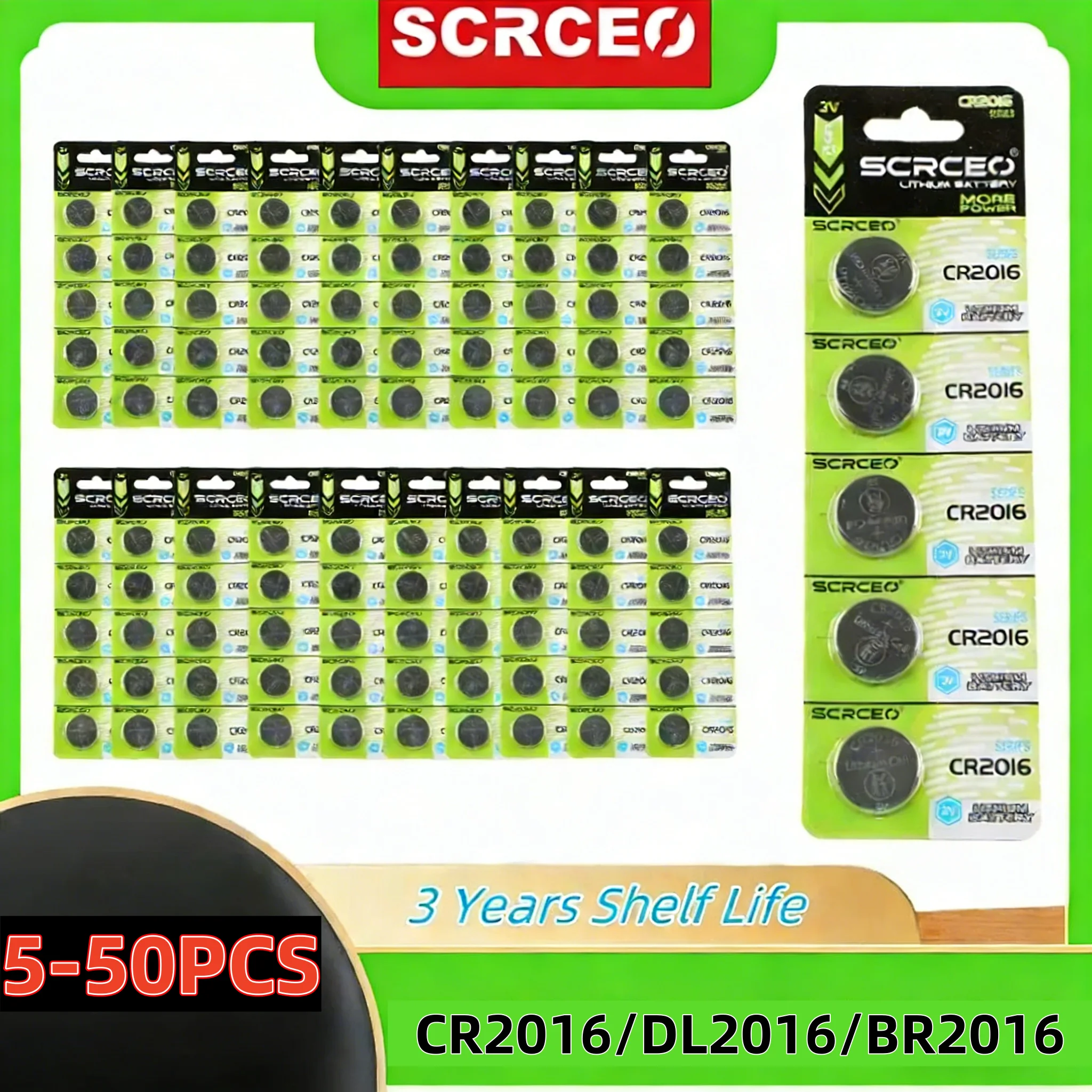 Pack de pilas CR2016 WHITECRANE