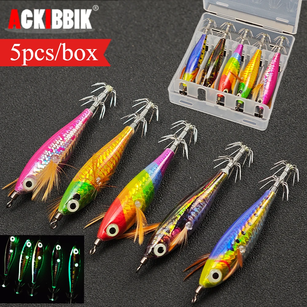 Jig Egi de calamar luminoso para pesca en agua salada - imagen 2
