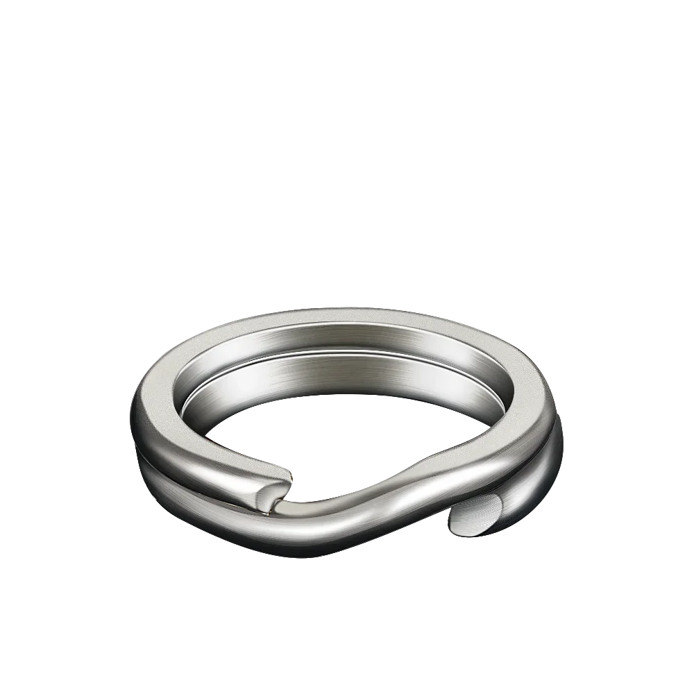 Anillo dividido acero inoxidable plateado – Conector señuelo