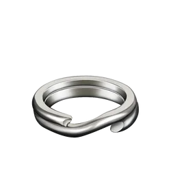 Anillo dividido acero inoxidable plateado – Conector señuelo