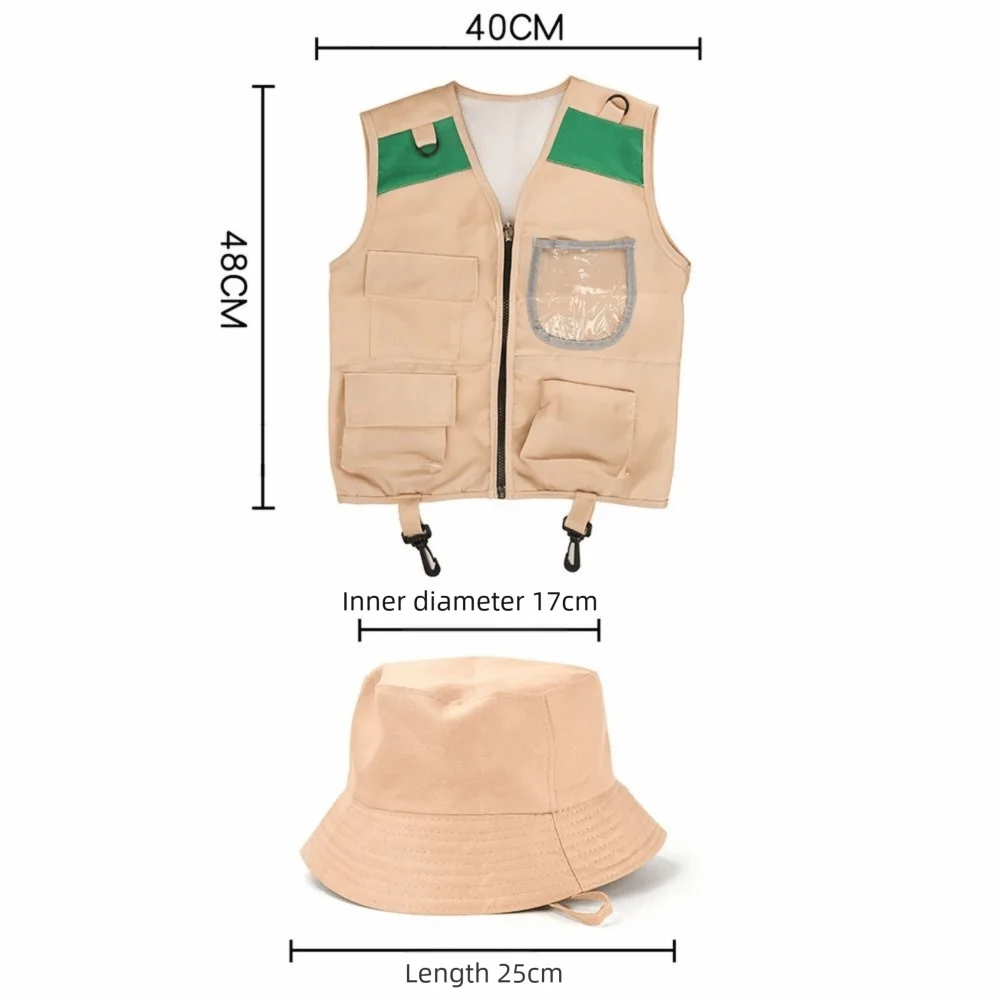 Disfraz de explorador infantil multicolor cargo, sombrero incluido - imagen 4
