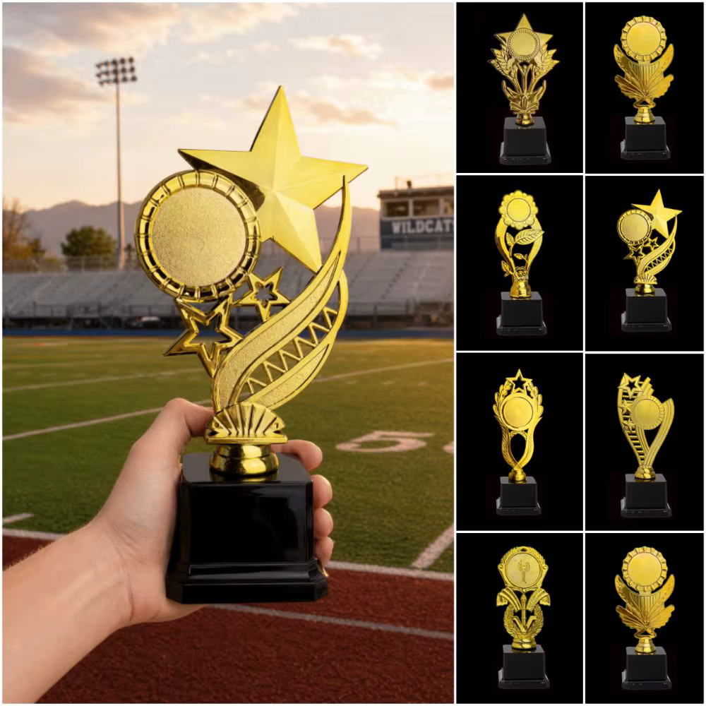 Trofeo Copa Dorada de Plástico para Fiestas y Juegos - imagen 2