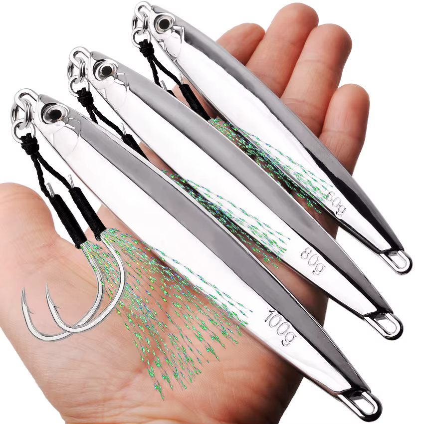 Cucharas 3D para jigging lento – Acero marino resistente desde barco - imagen 5