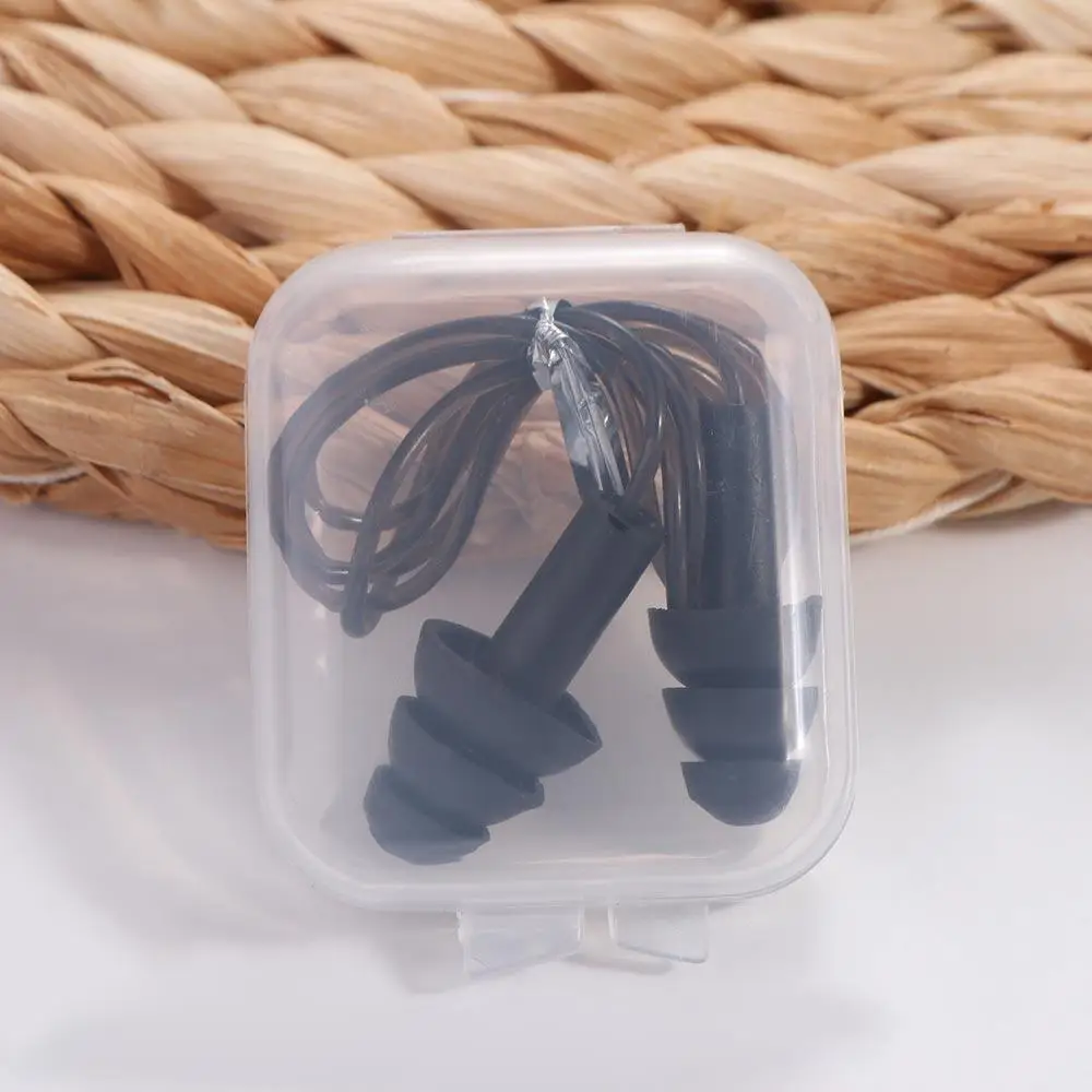 Tapones para los oídos de silicona con cuerda y clip nasal - imagen 2