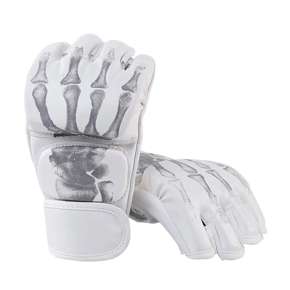 Guantes boxeo profesionales cuero medio dedo para kickboxing - imagen 3