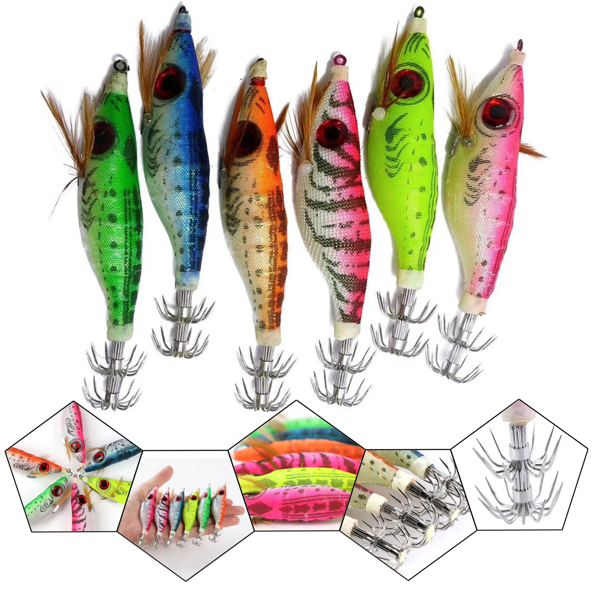 Jig de calamar Fisher Gratis luminoso para pesca en mar salado - imagen 5