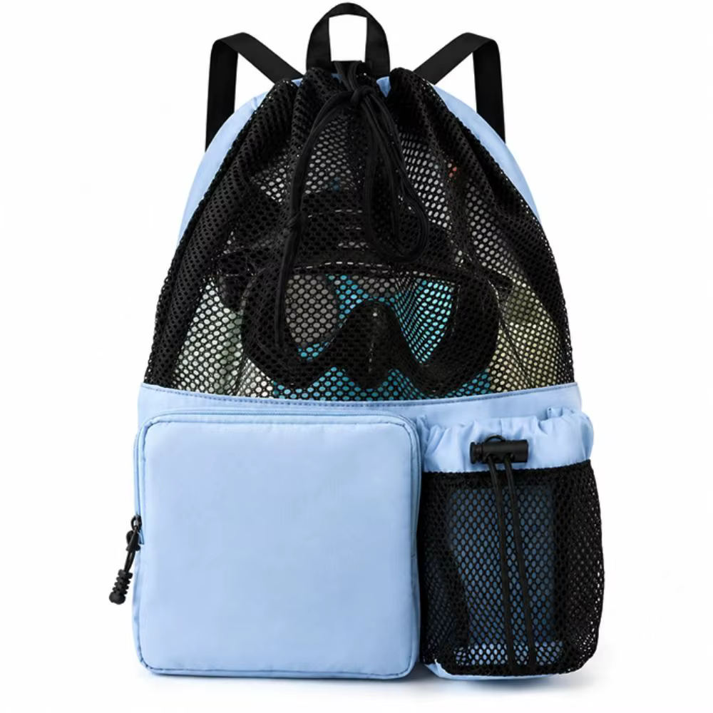 Bolsa de natación portátil de malla con bolsillo impermeable – - imagen 4