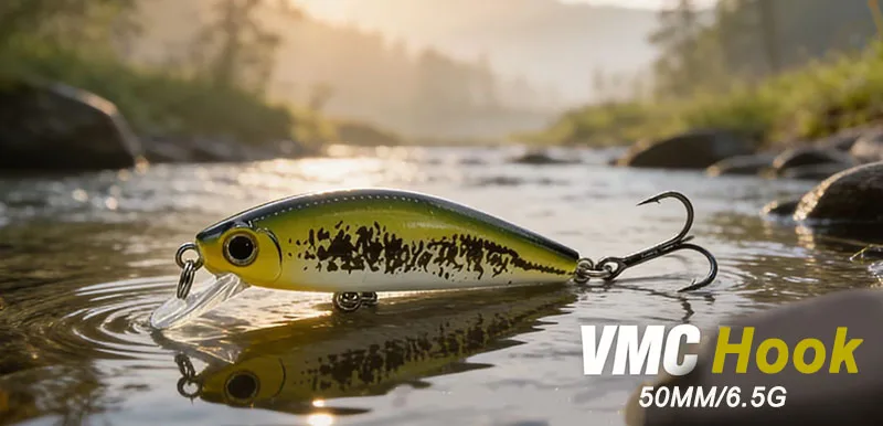 Vista general del señuelo TAKEDO LB50 con su diseño tipo minnow