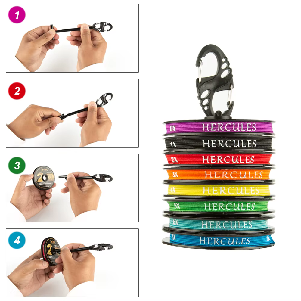 HERCULES Tippet de nailon para pesca con mosca 0X-7X - imagen 3
