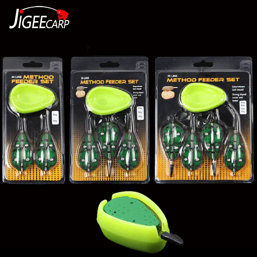 JIGEECARP Kit Método Feeder para carpfishing con molde de inline