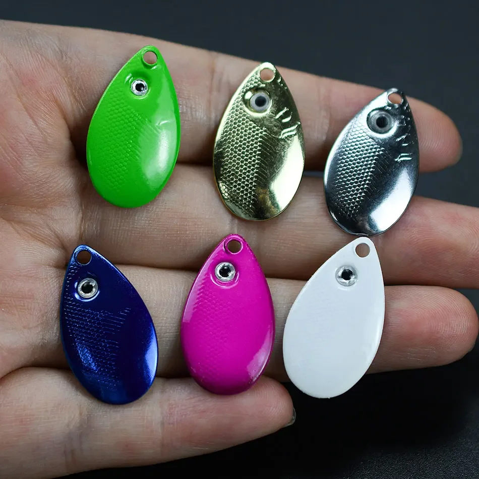 Micro spinner blade metálico en forma de lágrima