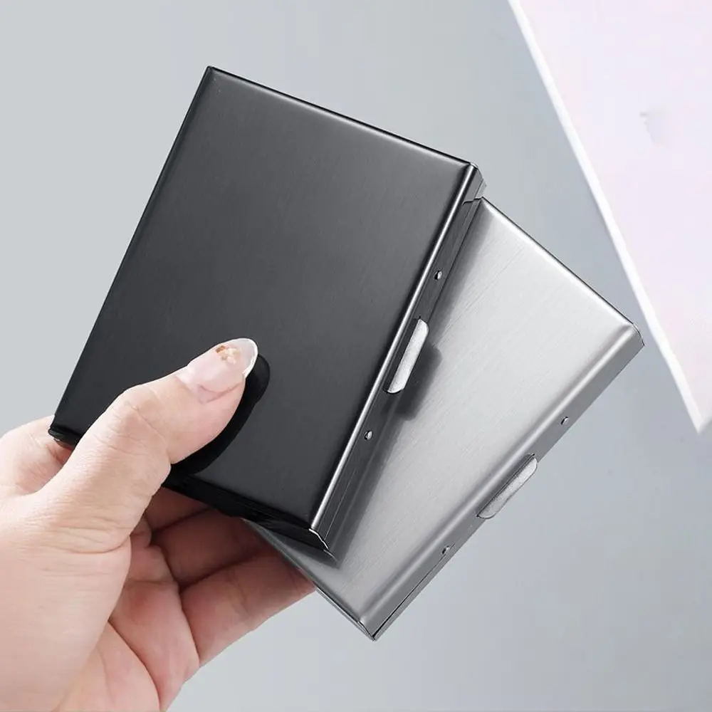 Tarjetero Anti-RFID de acero inoxidable delgado para tarjetas de viaje - imagen 5