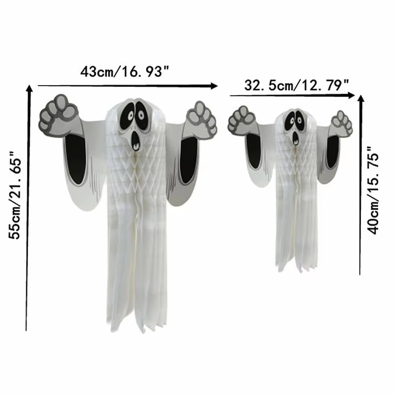 Colgante de Fantasma 3D para Halloween – Decoración Festiva de Terror - imagen 2