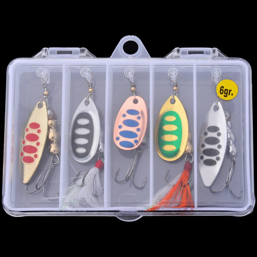 Cucharillas Spinnerbait zinc – Señuelos giratorios para carpa y trucha - imagen 2