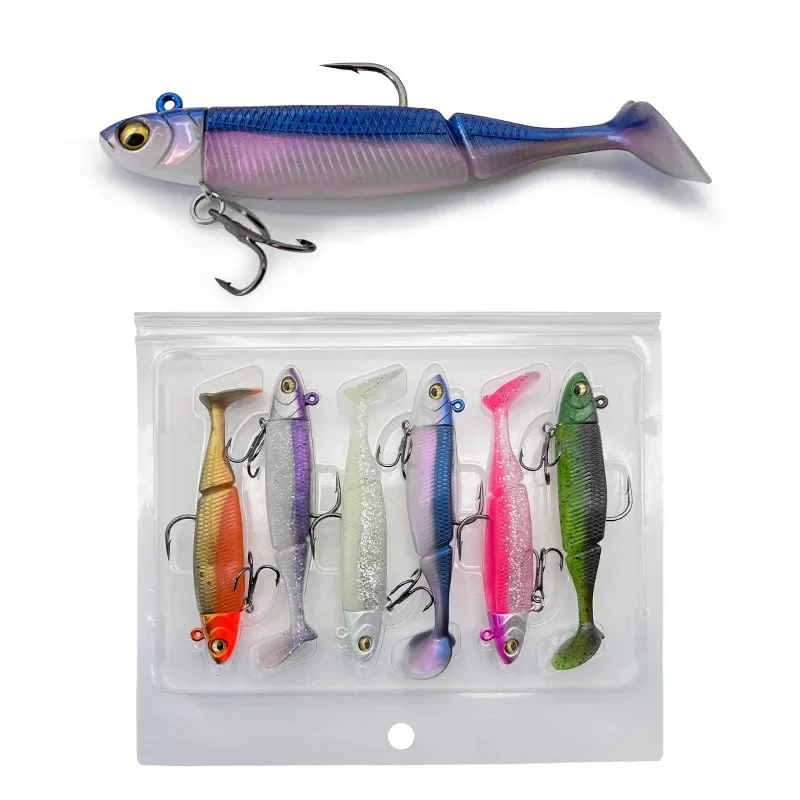 Vista general del spinnerbait de silicona Wobbler con detalles de su cuerpo flexible