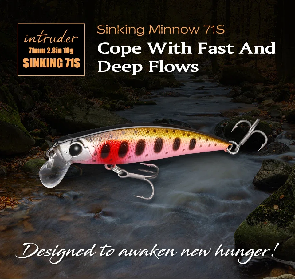 Crankbait INTRUDER 71S mostrando su perfil