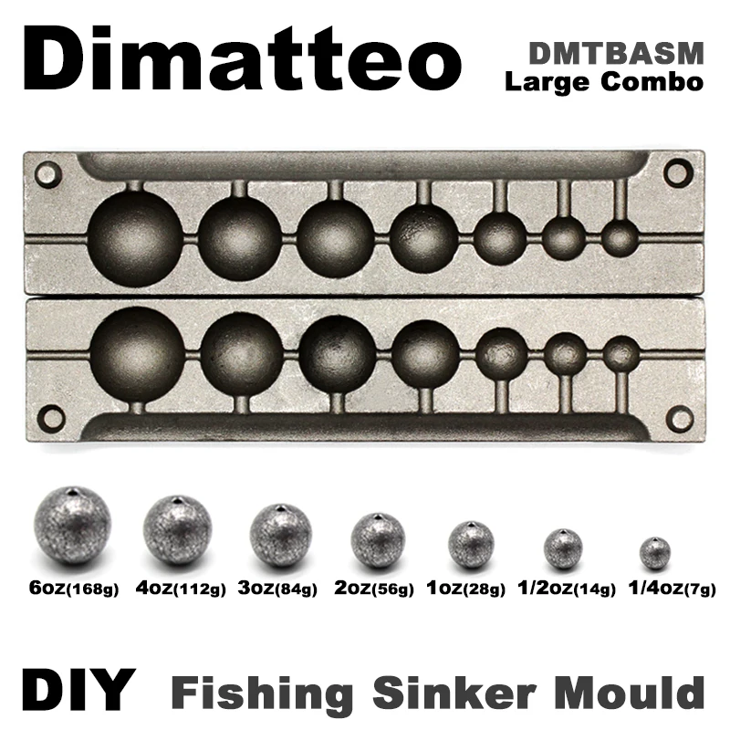 Dimatteo Diy Vissen Sinker Bal Combo – Pesas de plomo 7‑168 g - imagen 3