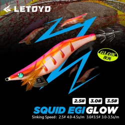 Cebo calamar luminoso Letoyo 3.0# – 3.5# para pesca de mar