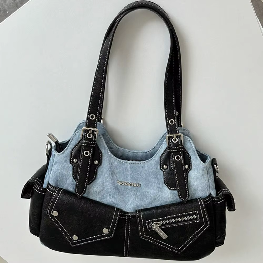 Bolso bandolera vaquero Y2K para mujer, gran capacidad - imagen 2