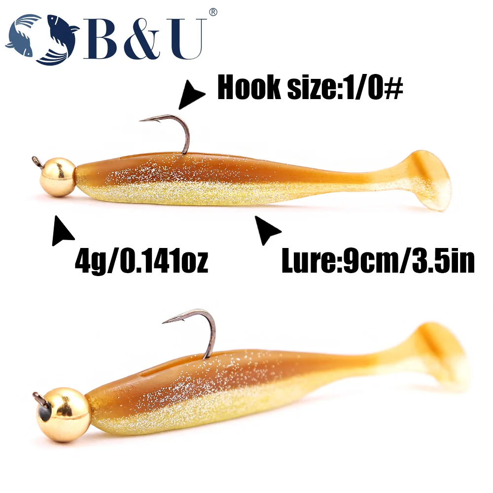 B & U Micro Jig Head – Anzuelos de cobre para vinilo y finesse - imagen 5