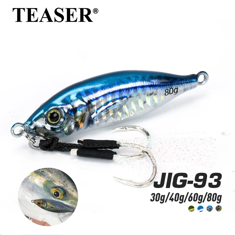 TEASER J93 slow jigging en mar, cuchara metal 3D - imagen 5