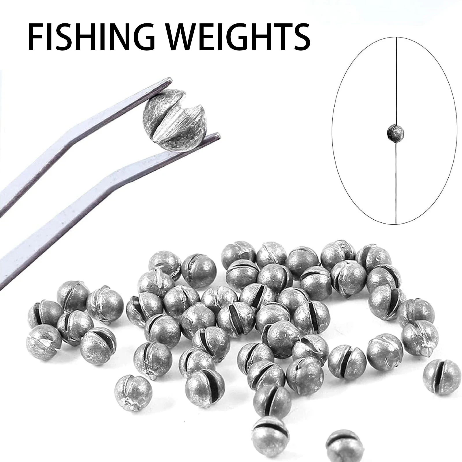 Plomos de pesca redondos desmontables para tiro hendido - imagen 5