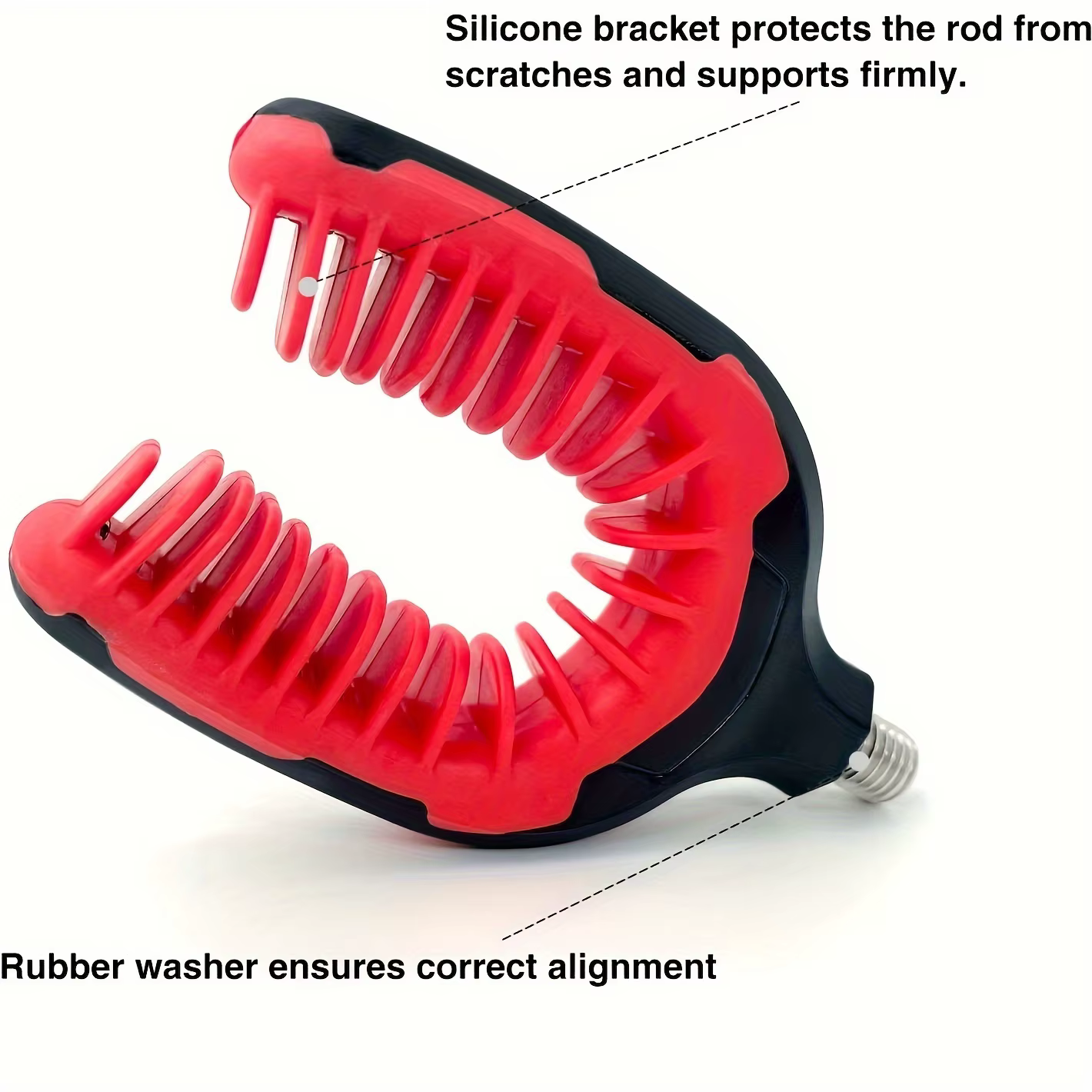 YOTO Soporte caña pescar forma U plástico resistente – Accesorio pesca - imagen 5