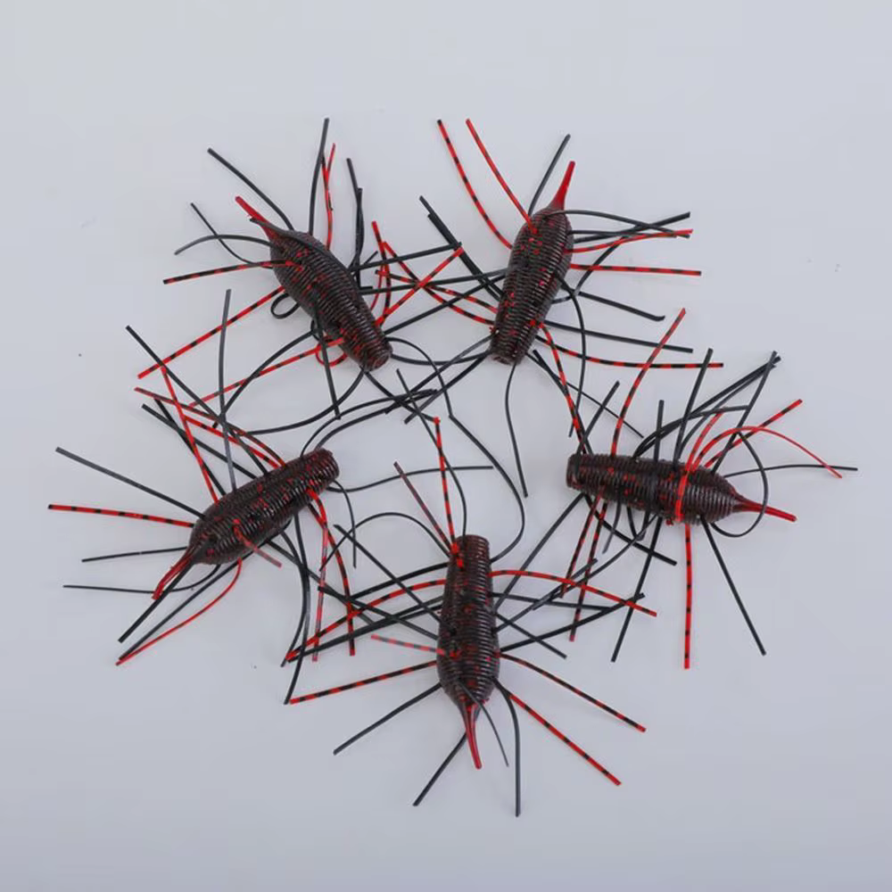 Señuelos de vinilo artesanales – Erizo de mar, gusano y cangrejo - imagen 4