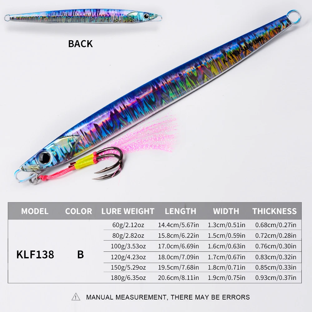 PROBEROS Jig metálico lento jigging con cuchara realista costa
