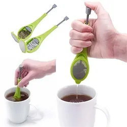 Colador de té silicona prensa manual para café calidad alimentaria