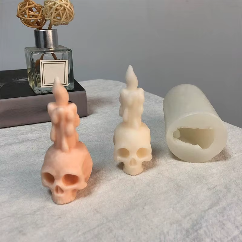 Molde de silicona 3D de calavera para hacer velas Halloween - imagen 3