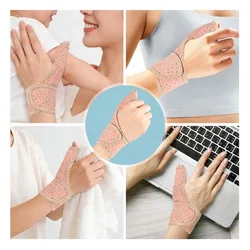 Soporte transpirable para muñeca envolvente, brazalete ajustable