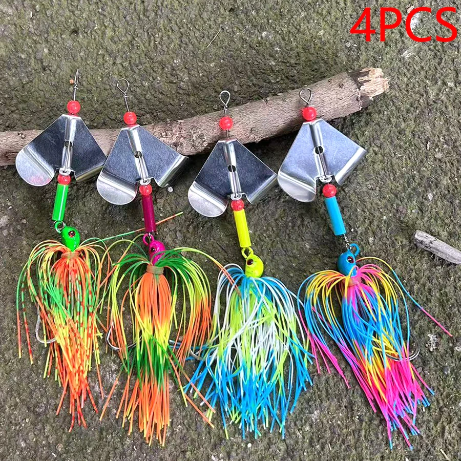 Señuelo spinnerbait en acción de pesca